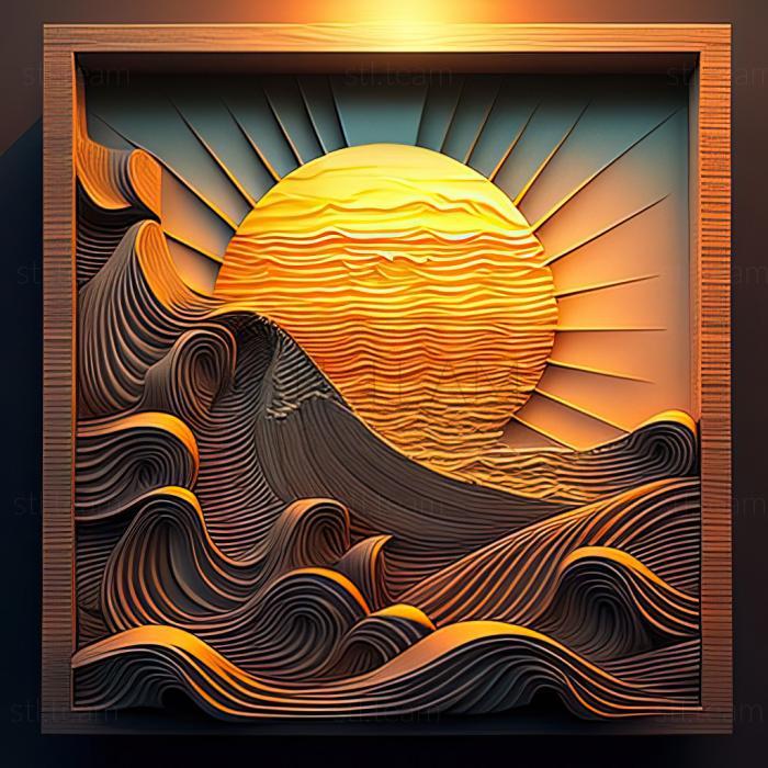3D модель Восход солнца (STL)